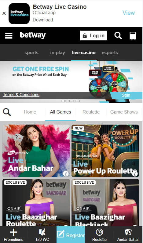 Bonus and promo code in Betway for Aviator